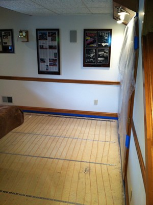 Langhorne Installation of the floor heat / warm tiles bathroom and basement